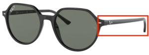 Branches originales Ray-Ban RB2195 Thalia, couleur 901 · Noir