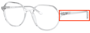 Branches originales Ray-Ban RB2195 Thalia, couleur 912 · Trasparent