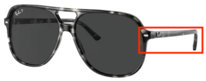 Branches originales Ray-Ban RB2198 Bill, couleur 1333 · Gris havane