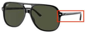 Branches originales Ray-Ban RB2198 Bill, couleur 901 · Noir