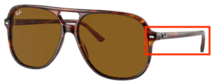 Branches originales Ray-Ban RB2198 Bill, couleur 954 · Écaille clair