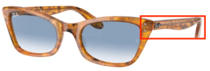 Branches originales Ray-Ban RB2299 Lady Burbank, couleur 1342 · Écaille