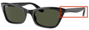 Branches originales Ray-Ban RB2299 Lady Burbank, couleur 901 · Noir