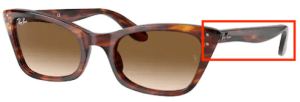 Branches originales Ray-Ban RB2299 Lady Burbank, couleur 954 · Écaille clair