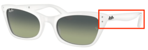 Branches originales Ray-Ban RB2299 Lady Burbank, couleur 975 · Blanc