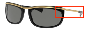 Branches originales Ray-Ban RB2319 Olympia I, couleur 901 · Noir