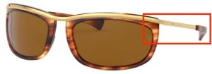 Branches originales Ray-Ban RB2319 Olympia I, couleur 954 · Écaille clair