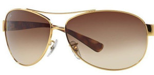 Verres originaux Ray-Ban RB3457, couleur 13 · Marron dégradé · plastique