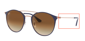 Branches originales Ray-Ban RB3546, couleur 9175 · Bleu foncé sur cuivre