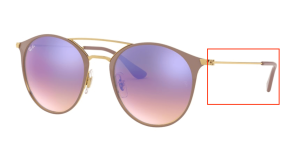 Branches originales Ray-Ban RB3546, couleur 9011 · Or supérieur trutle dove