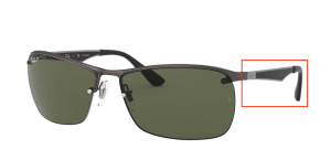 Branches originales Ray-Ban RB3550, couleur 029 · Mat gunmetal