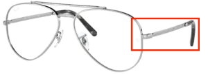 Branches originales Ray-Ban RB3625V vue, couleur 2501 · Argent