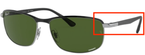 Branches originales Ray-Ban RB3671CH, couleur 9144 · Noir