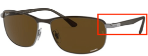 Branches originales Ray-Ban RB3671CH, couleur 9203 · Marron
