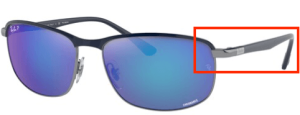 Branches originales Ray-Ban RB3671CH, couleur 9204 · Bleu