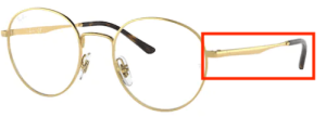 Branches originales Ray-Ban RB3681V vue, couleur 2500 · Or