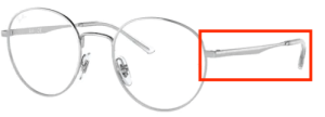 Branches originales Ray-Ban RB3681V vue, couleur 2501 · Argent