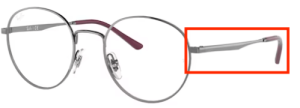 Branches originales Ray-Ban RB3681V vue, couleur 2502 · Gunmetal
