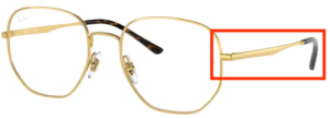 Branches originales Ray-Ban RB3682V vue, couleur 2500 · Or