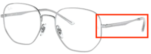 Branches originales Ray-Ban RB3682V vue, couleur 2501 · Argent