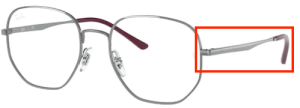 Branches originales Ray-Ban RB3682V vue, couleur 2502 · Gunmetal
