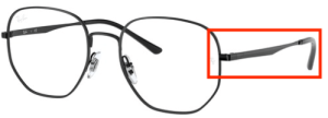 Branches originales Ray-Ban RB3682V vue, couleur 2509 · Noir brillant