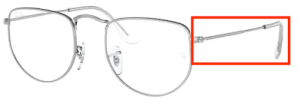 Branches originales Ray-Ban RB3958V vue, couleur 2501 · Argent