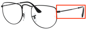Branches originales Ray-Ban RB3958V vue, couleur 2509 · Noir brillant