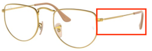 Branches originales Ray-Ban RB3958V vue, couleur 3086 · Legend or
