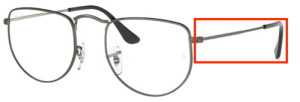Branches originales Ray-Ban RB3958V vue, couleur 3118 · Antique gunmetal
