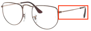 Branches originales Ray-Ban RB3958V vue, couleur 3120 · Antique cuivre
