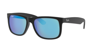 Ray-Ban 4165 JUSTIN, couleur 622/55 · Rubber noir