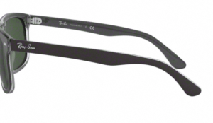 Branches originales Ray-Ban RB4226, couleur 6052 · Supérieur noir sur transparent