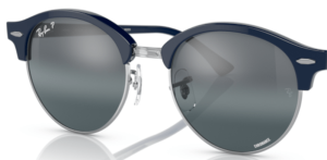 Verres originaux Ray-Ban RB4246 Clubround, couleur 1366G6 · Bleu sur argent