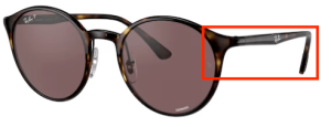 Branches originales Ray-Ban RB4336CH, couleur 710 · Écaille