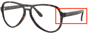 Branches originales Ray-Ban RB4355V vue, couleur 2012 · Havane foncé