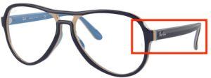 Branches originales Ray-Ban RB4355V vue, couleur 8134 · Bleu