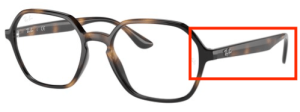 Branches originales Ray-Ban RB4361V vue, couleur 2012 · Havane foncé