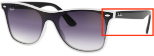 Branches originales Ray-Ban RB4440N, couleur 6416 · Blanc
