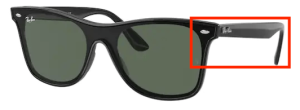 Branches originales Ray-Ban RB4440N, couleur 601 · Noir