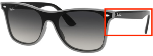 Branches originales Ray-Ban RB4440N, couleur 6415 · Gris