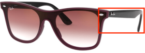 Branches originales Ray-Ban RB4440N, couleur 6418 · Burdeaux