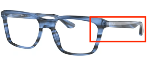 Branches originales Ray-Ban RB5391 vue, couleur 8053 · Rayé bleu