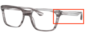 Branches originales Ray-Ban RB5391 vue, couleur 8055 · Rayé gris