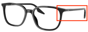 Branches originales Ray-Ban RB5406 vue, couleur 2000 · Noir brillant