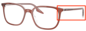 Branches originales Ray-Ban RB5406 vue, couleur 8171 · Marron sur transparent
