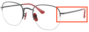 Branches originales Ray-Ban RB6448M vue, couleur F028 · Noir