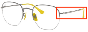 Branches originales Ray-Ban RB6448M vue, couleur F030 · Gunmetal