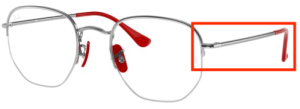 Branches originales Ray-Ban RB6448M vue, couleur F031 · Argent