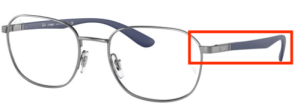 Branches originales Ray-Ban RB6462 vue, couleur 2502 · Gunmetal
